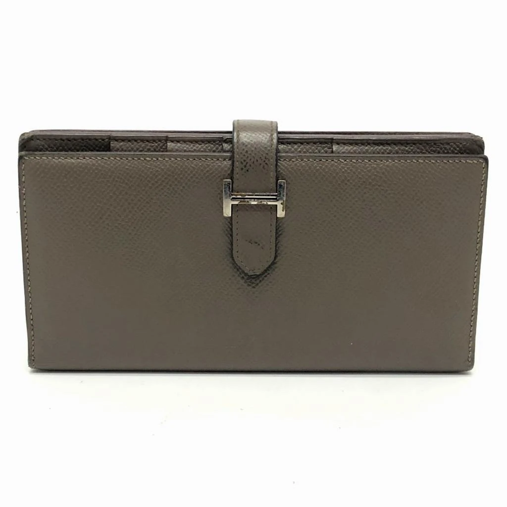 Hermes Leather Long Wallet (Bi-Fold) (Pre-Owned)