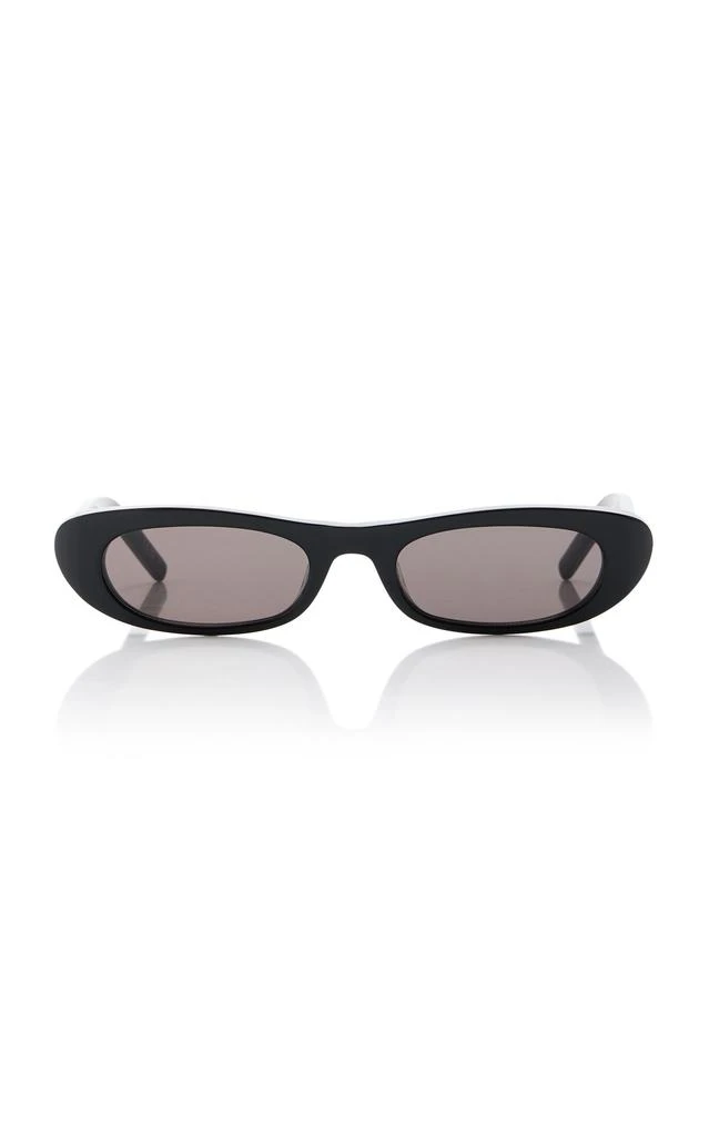 Yves Saint Laurent Saint Laurent - Shade Narrow Oval-Frame Acetate Sunglasses - Black - OS - Moda Operandi 1