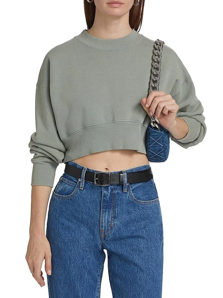 SLVRLAKE Cropped Cotton Sweatshirt 3