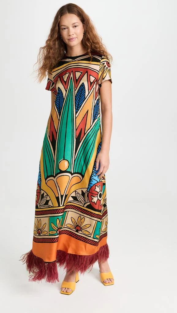 LA DOUBLE J Swing Dress with Feathers 4