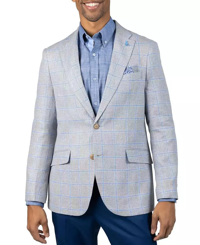 TailorByrd Men's Yarn Dye Windowpane Sport Coat