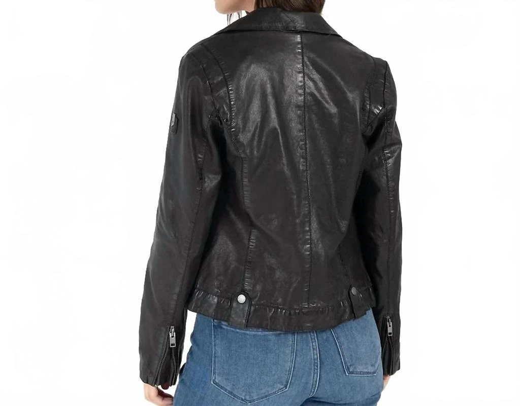 MAURITIUS Fayola Rf Featherweight Leather Jacket In Black 2