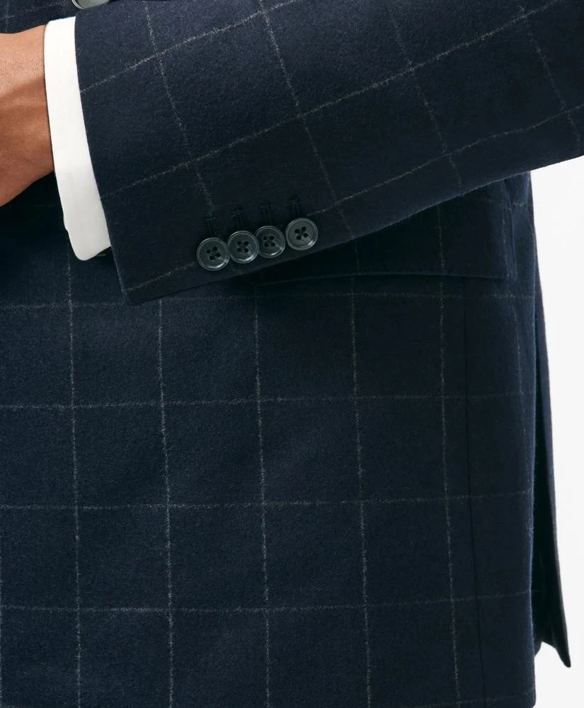 Brooks Brothers Classic Fit Wool Cashmere Flannel Windowpane 1818 Suit 5