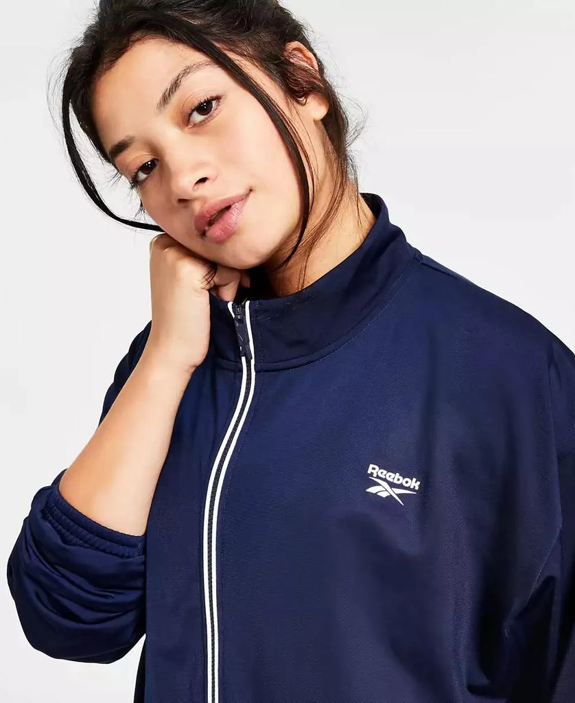 Reebok Women's Logo Tricot Long-Sleeve Track Jacket, A Macy's Exclusive 3