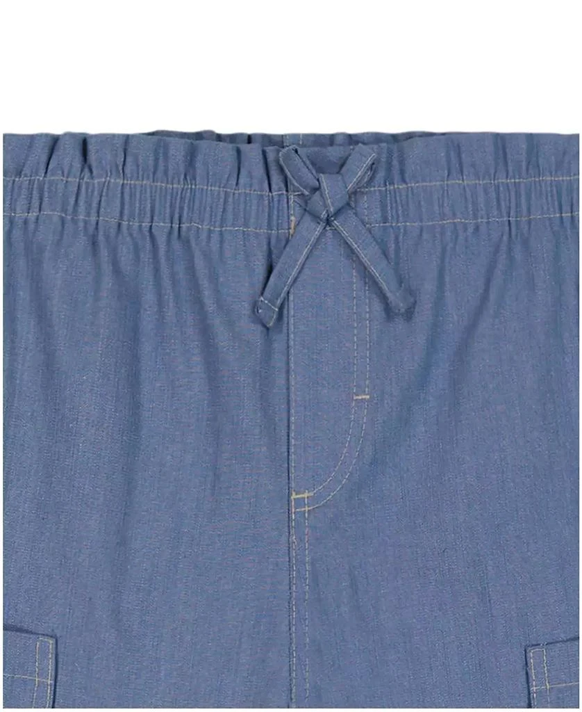 Calvin Klein Girls
 4-6X Square Neck T-Shirt and Wide Leg Denim Pants, 2-Piece Set 4