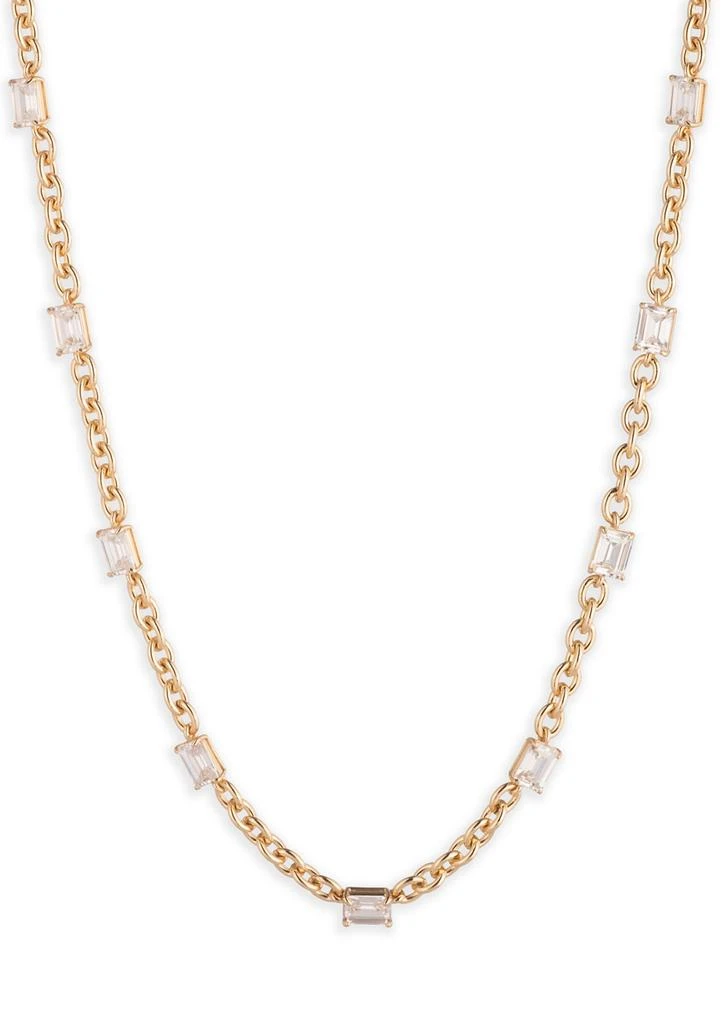 Ralph Lauren Cable Chain CZ Collar Necklace