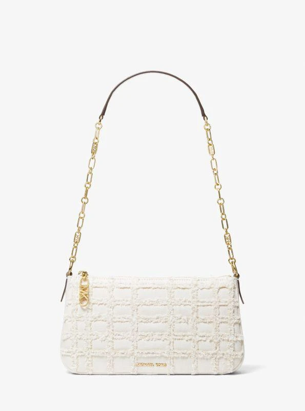 michael_kors Empire Medium Frayed Denim Chain-Link Pochette 1