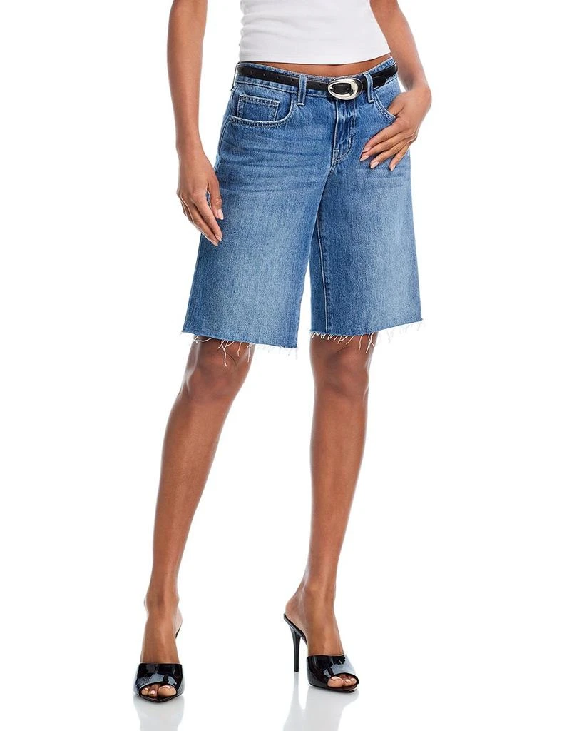 L'Agence Elise Low Rise Denim Bermuda Shorts 1