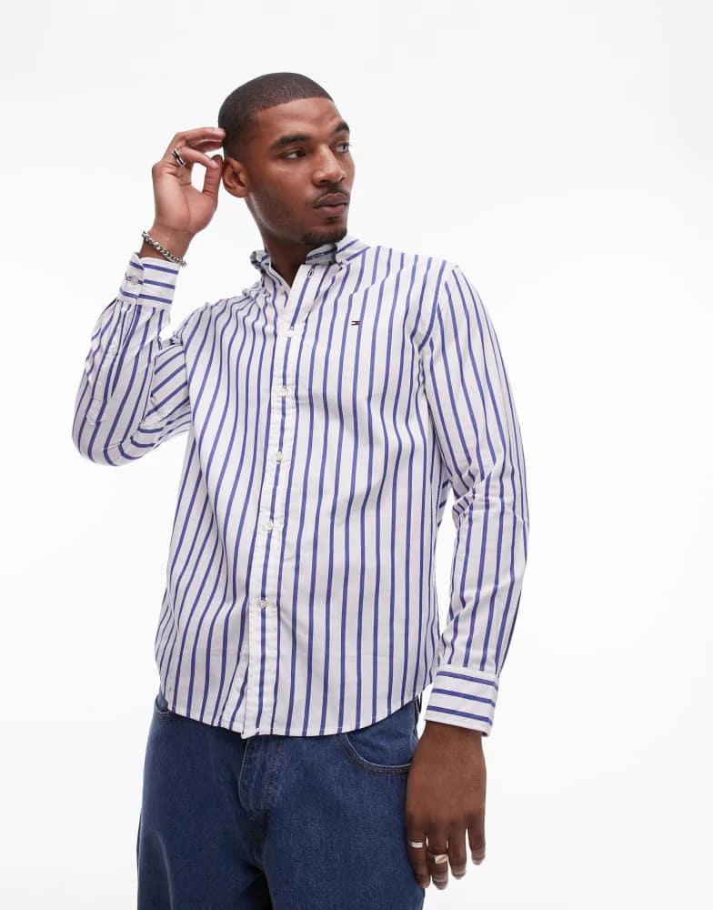 Tommy Hilfiger Tommy Hilfiger Th flex nautical stripe regular shirt in multi 4