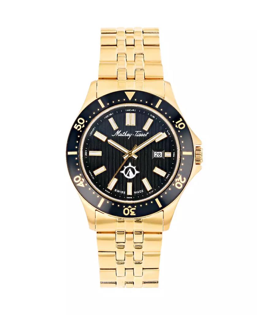 Mathey-Tissot Men's Expedition Collection Three Hand Date Stainless Steel Bracelet Watch, 42mm