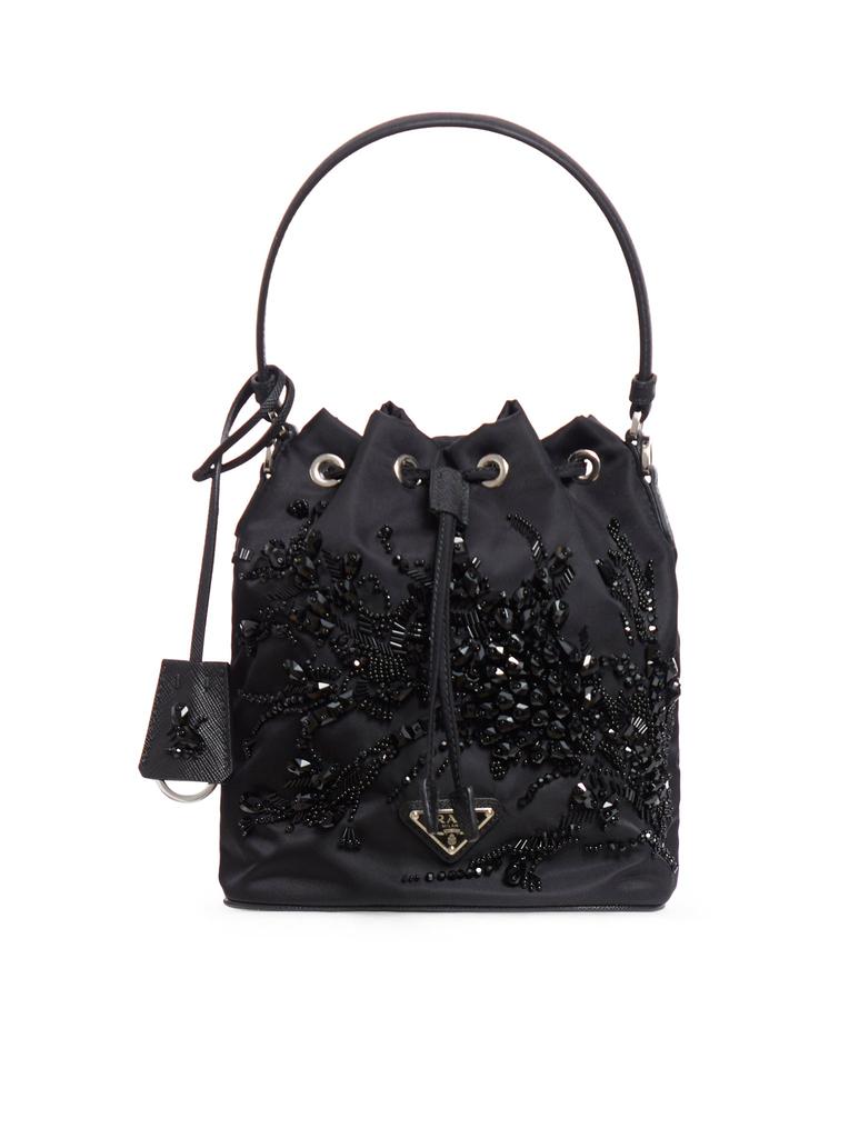 Prada Prada Embroidered Fabric Prada Symbole Crossbody Bag