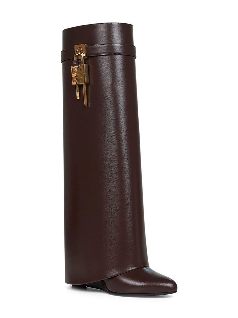 Givenchy GIVENCHY | Brown leather Shark Lock boots | Women | 37