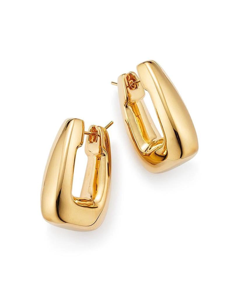 Alberto Amati 14K Yellow Gold Rectangle Puff Hoop Earrings - Exclusive 1