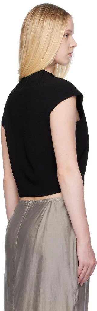 AMOMENTO Black Wholegarment Cap Sleeve Cardigan Vest 3