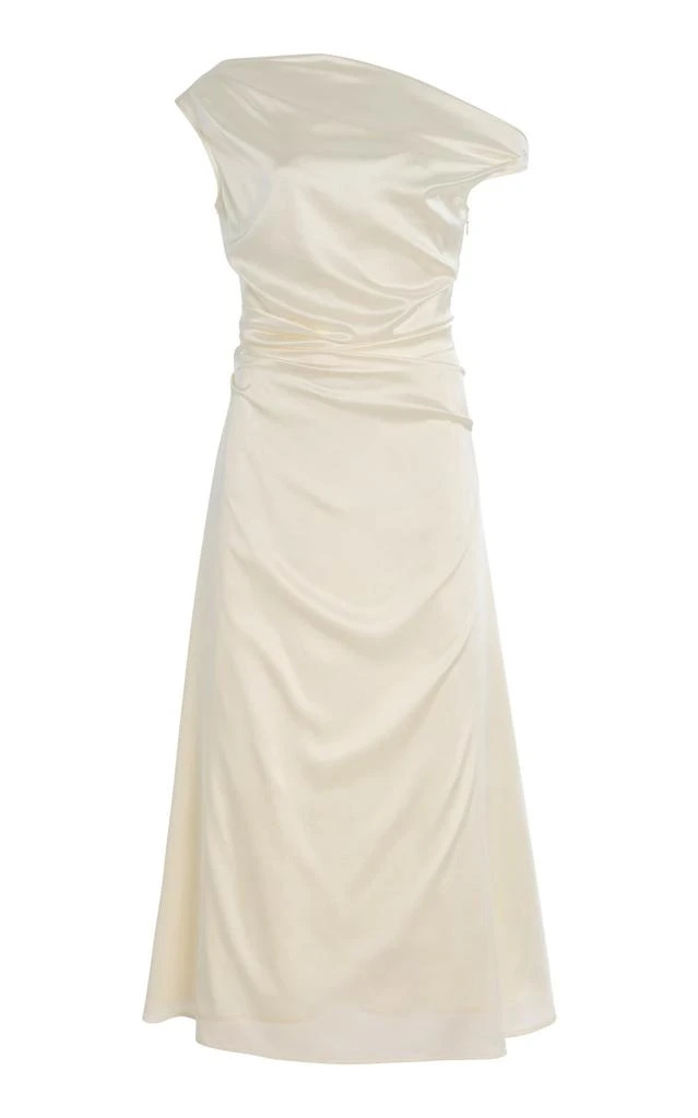 Staud STAUD - Exclusive Phare Stretch-Silk Dress - Ivory - US 2 - Moda Operandi 1