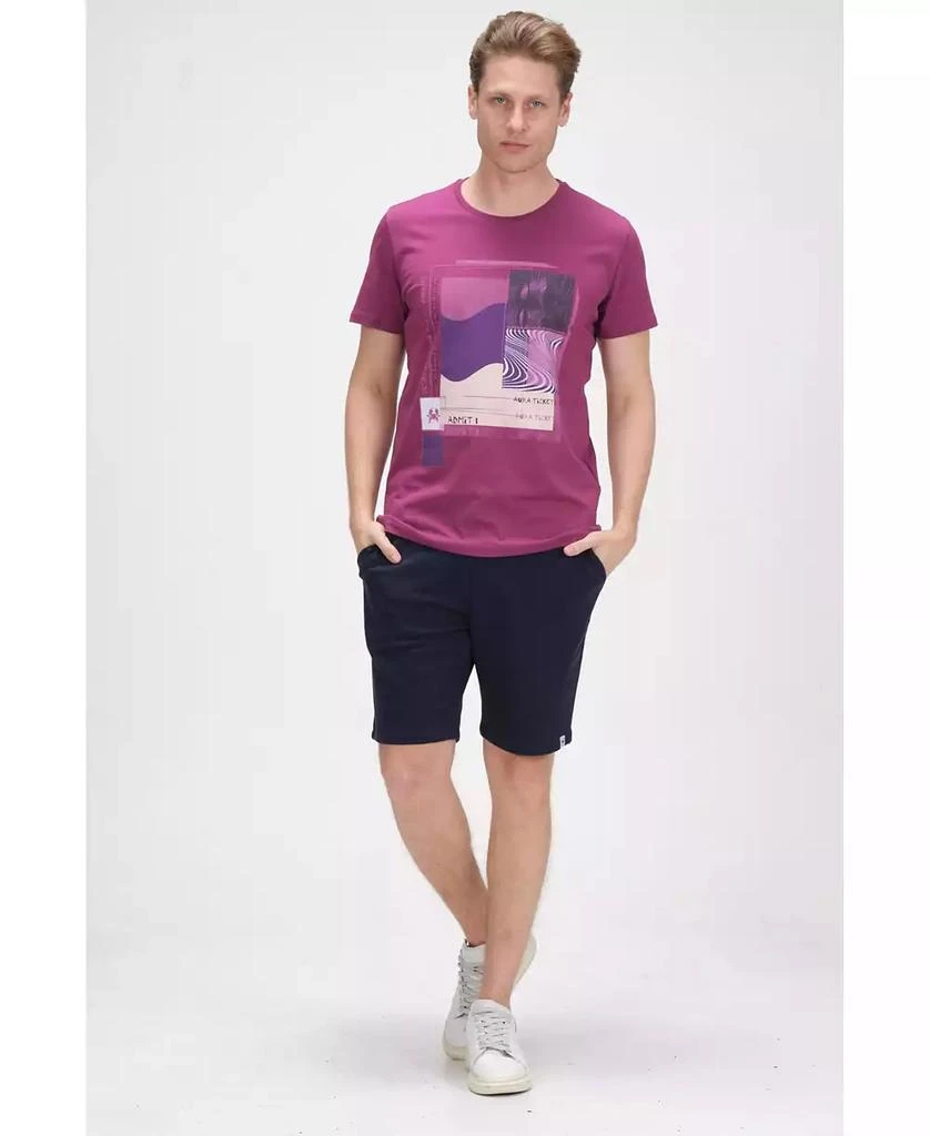 RON TOMSON Men's Modern Print Fitted Admission T-shirt 7