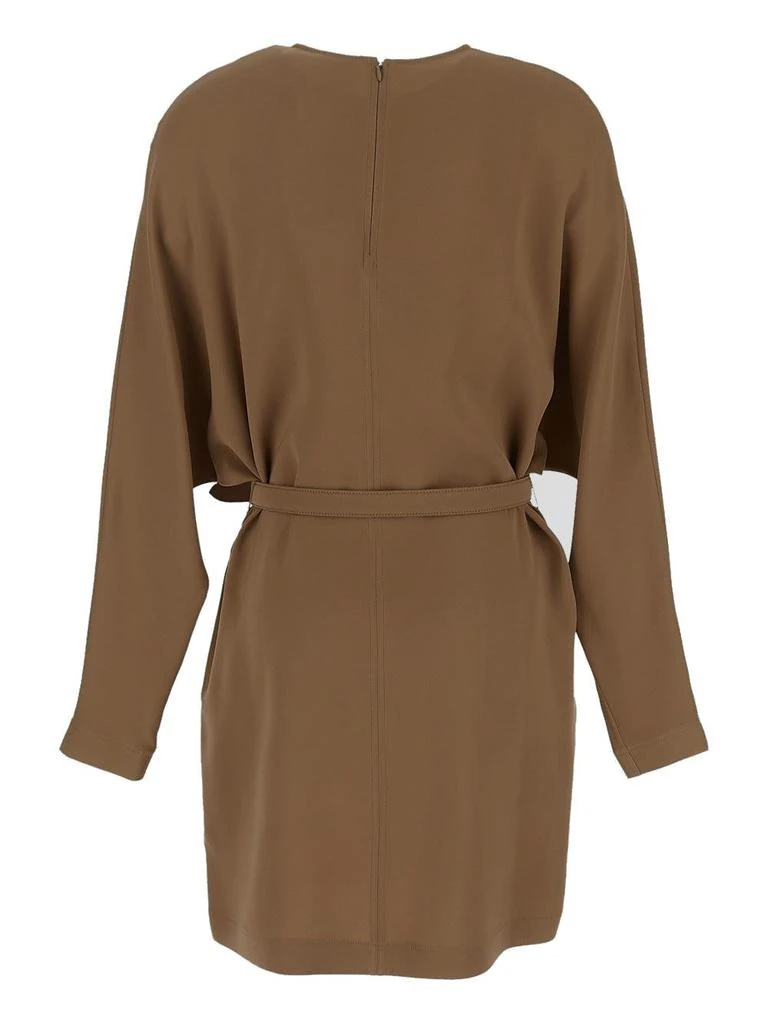 Burberry Burberry Belted-Waist Long-Sleeved Mini Dress 2