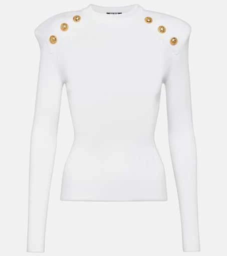 Balmain Embellished knit sweater 1