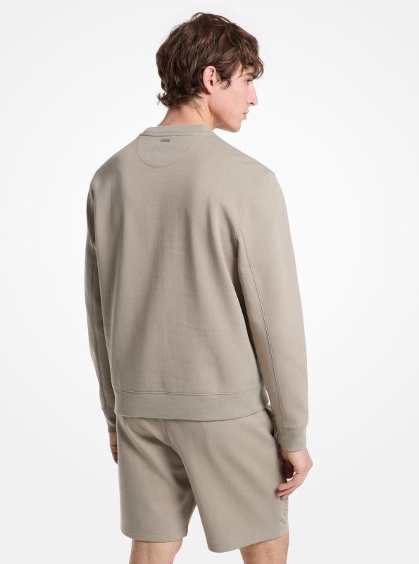 Michael Kors Logo Embossed Cotton Blend Sweater