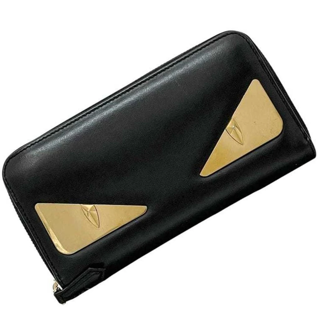 Fendi Leather Metal Long Wallet (Bi-Fold) (Pre-Owned)