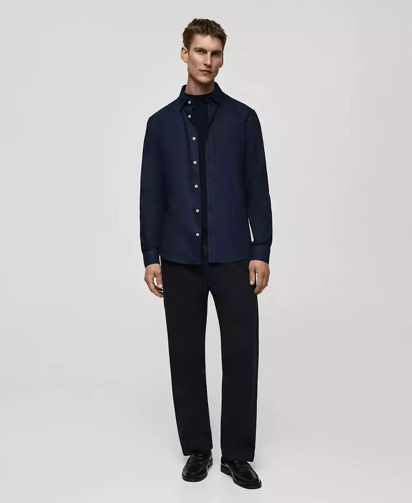 Mango Men's Slim-Fit Cotton Oxford Shirt 5