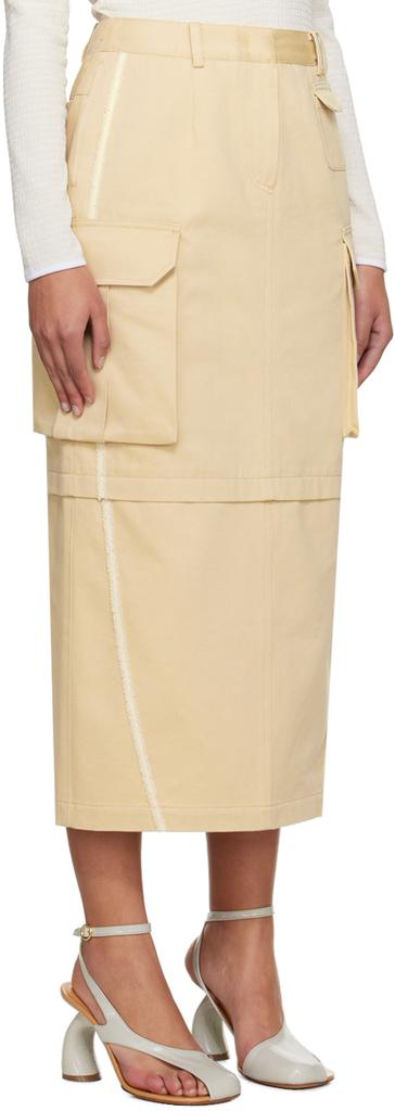 Kijun Beige Joel Cargo Maxi Skirt