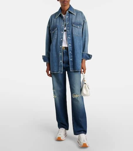 Dolce
Gabbana DG Cushioned leather-trimmed sneakers 3