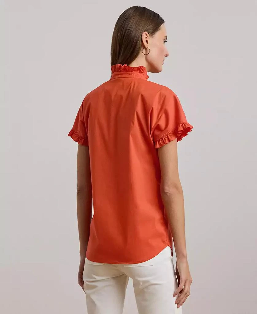 Ralph Lauren Women's Ruffle-Trim Short-Sleeve Shirt 2