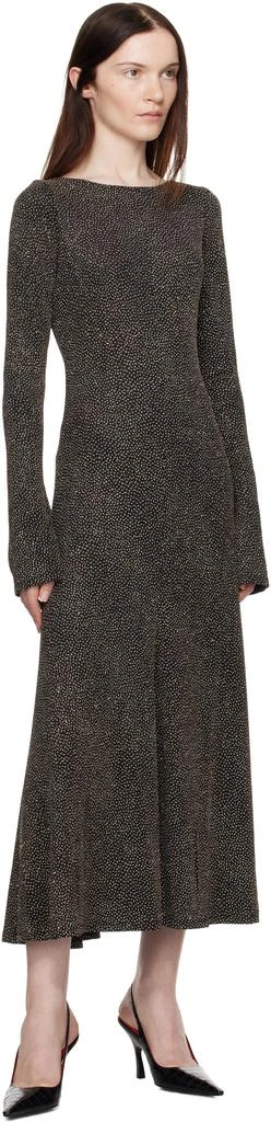 Beaufille Black & Gold Baes Open Back Maxi Dress 4