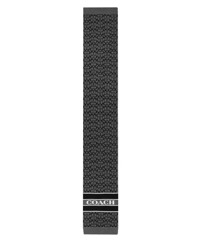 Coach Women's Signature Logo Wool-Blend Rib Knit Scarf 2