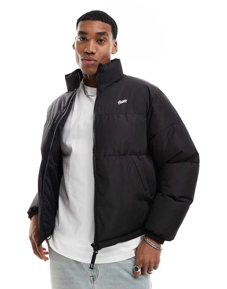 Pull&Bear Pull&Bear STWD puffer jacket in black 1