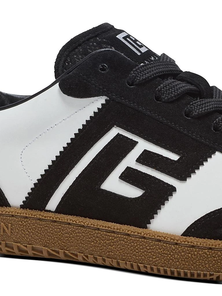 Balmain Swan Two-Tone Low-Top Sneakers 10