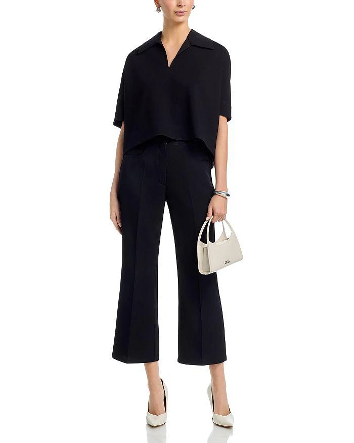 Jil Sander Short Sleeve Cropped Polo Top 2