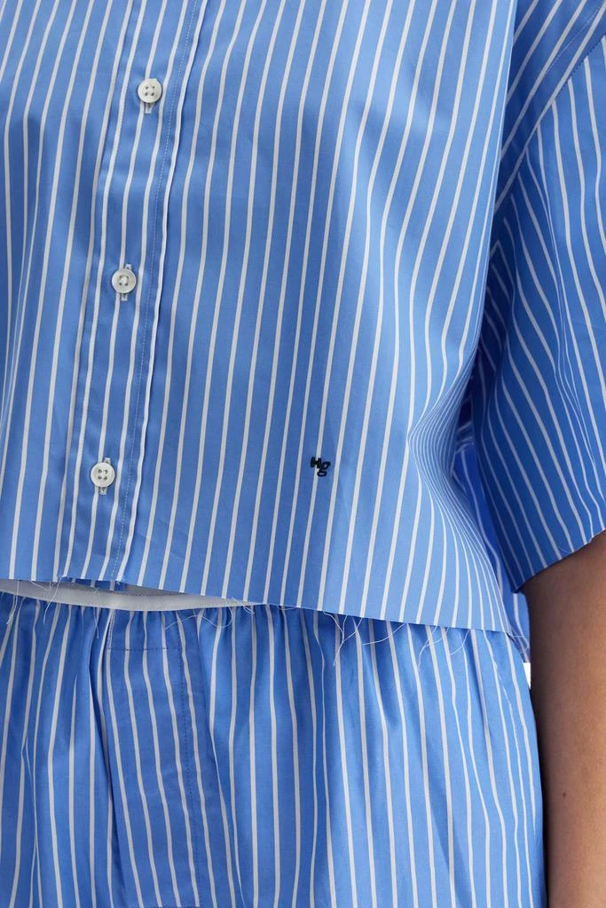 HOMME GIRLS blue striped cotton shirt 4