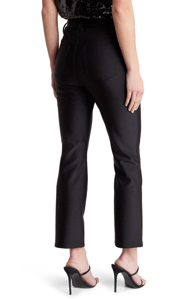 Good American Compression Shine Straight Leg Crop Pants