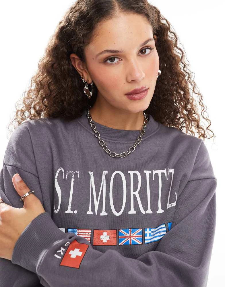Daisy Street Daisy Street st moritz graphic sweatshirt 4