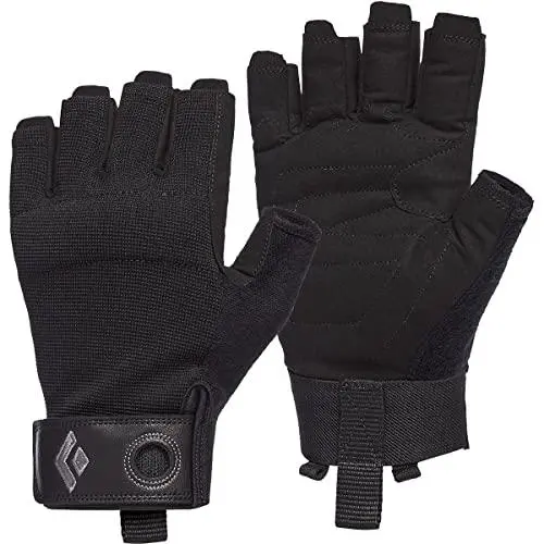 Black Diamond BLACK DIAMOND Men's Crag Gloves | Breathable Stretch Mesh | Synthetic Leather Palm | Durable Protection for Belaying & Via Ferrata