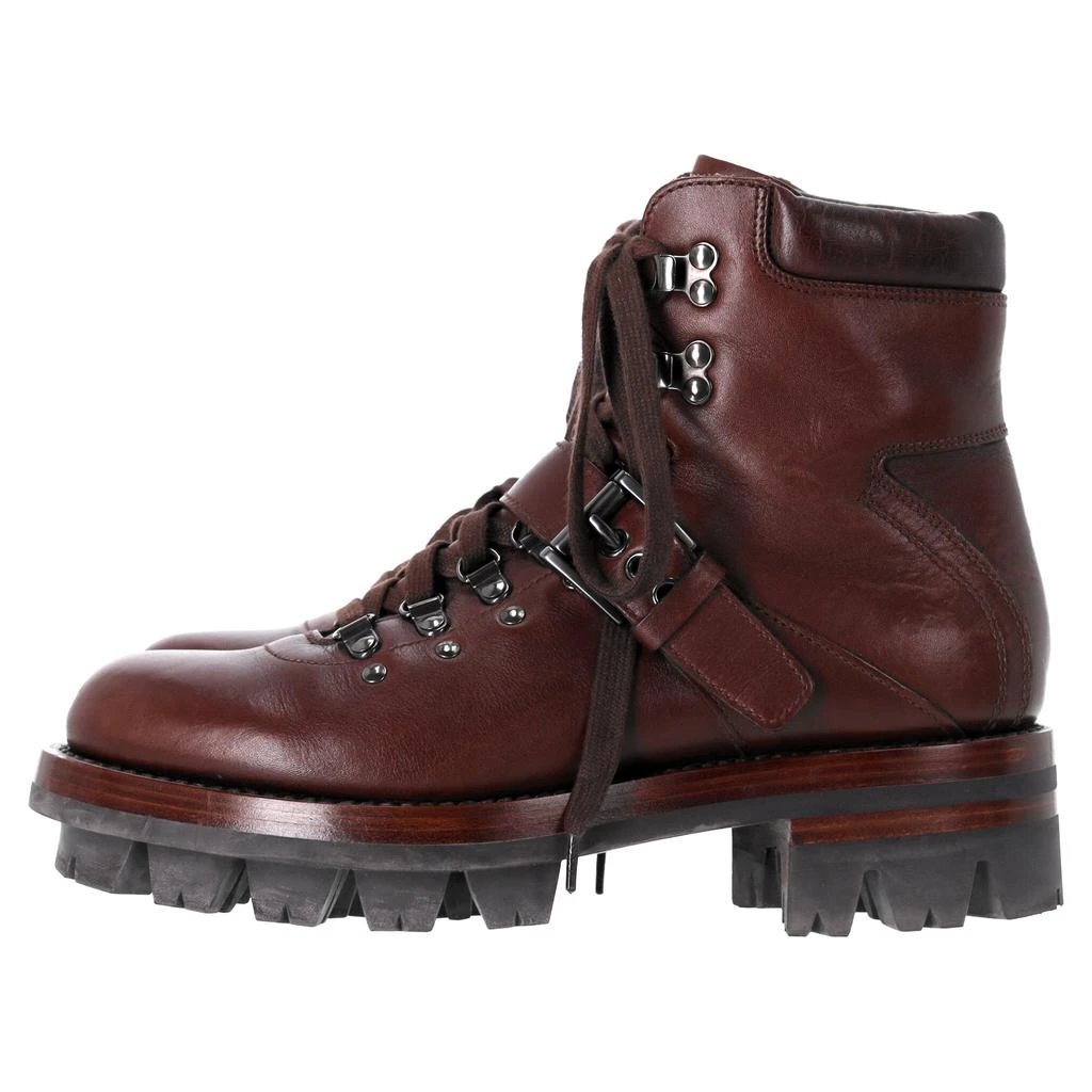 Prada Hiking Boots in Brown Leather 2