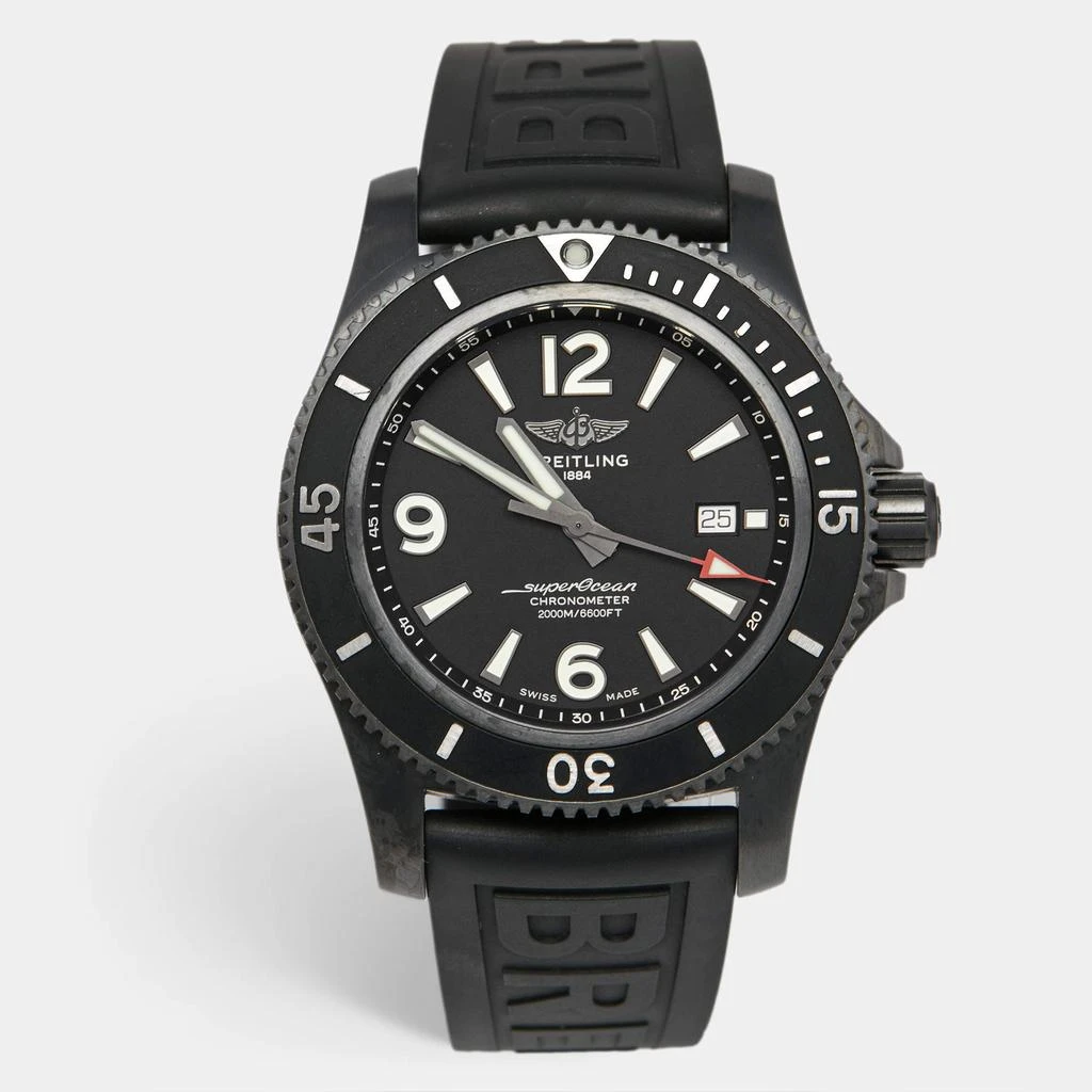 BREITLING Breitling Black PVD Coated Stainless Steel Rubber Superocen II M17368B71B1S1 Men's Wristwatch 46 mm 1