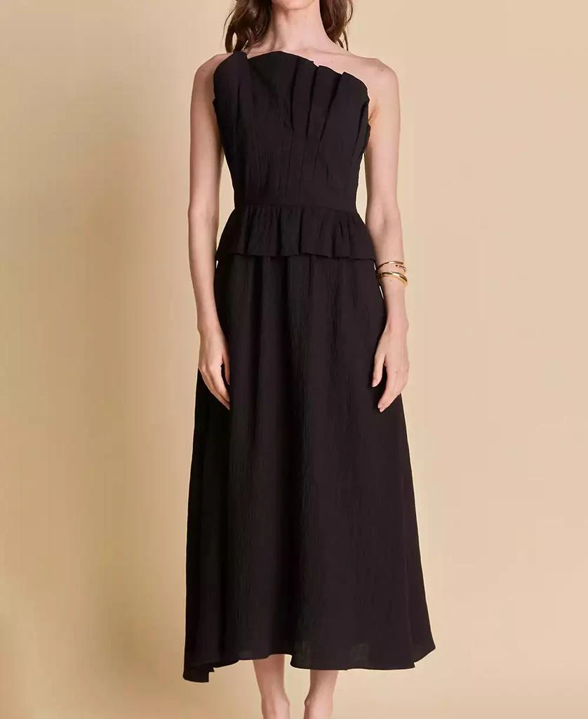 English Factory Women's Ruffled Strapless Midi Dress 3