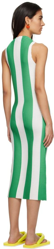 SUNNEI Off-White & Green Tank Midi Dress 3