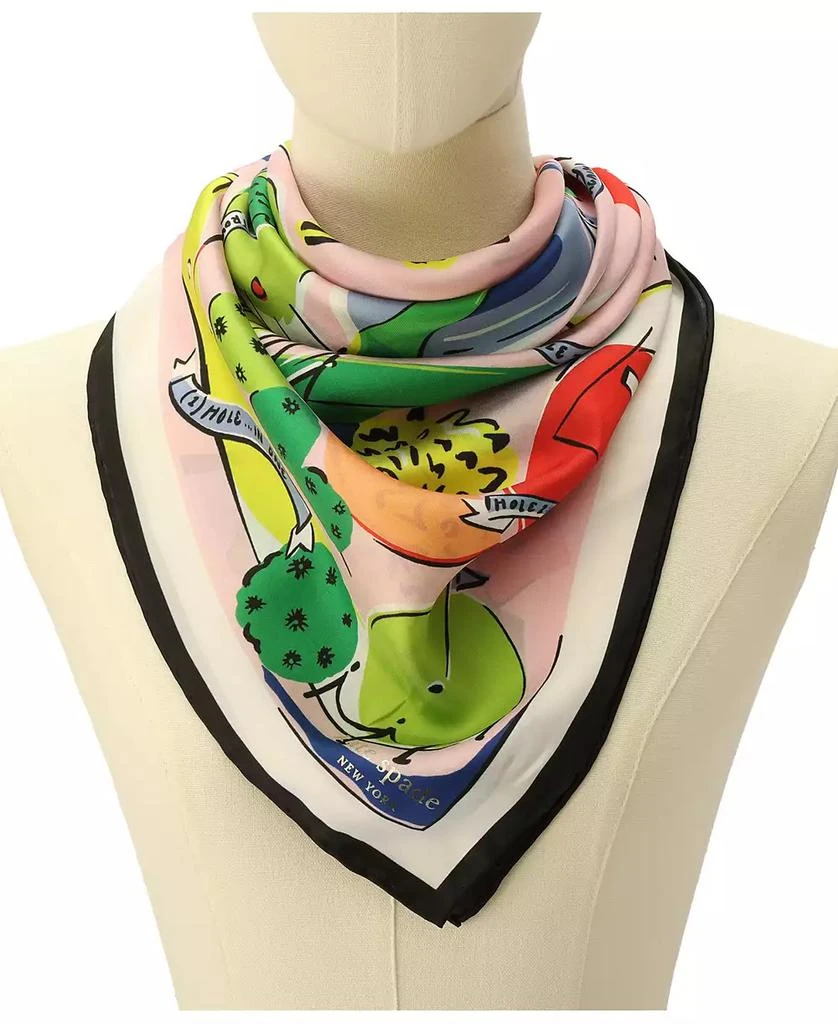 Kate Spade Women's KS Mini Golf Silk Square Scarf 3