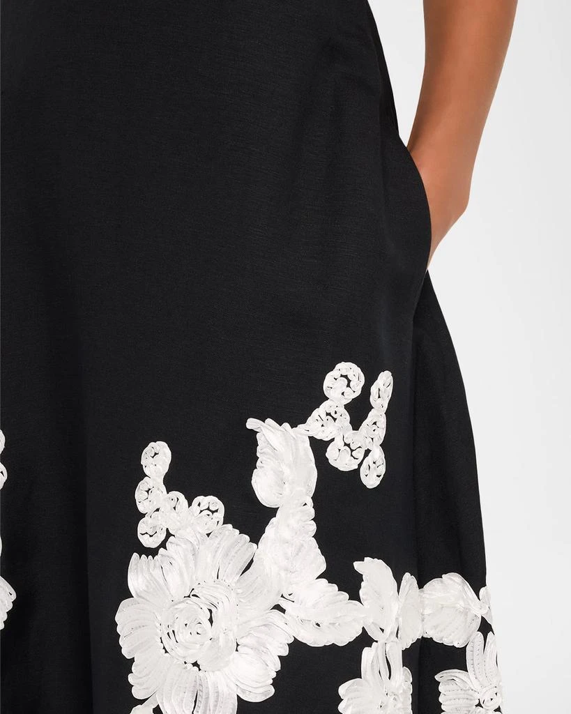 SIMKHAI Annabella Floral Embroidered Midi Dress 5