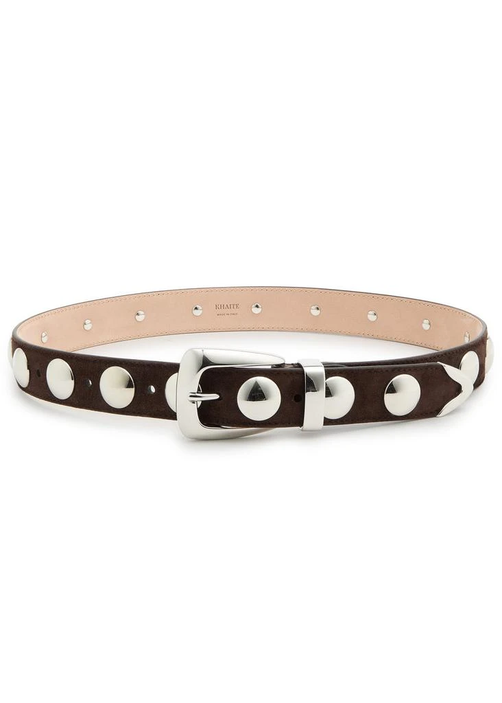 Khaite Benny studded suede belt 1
