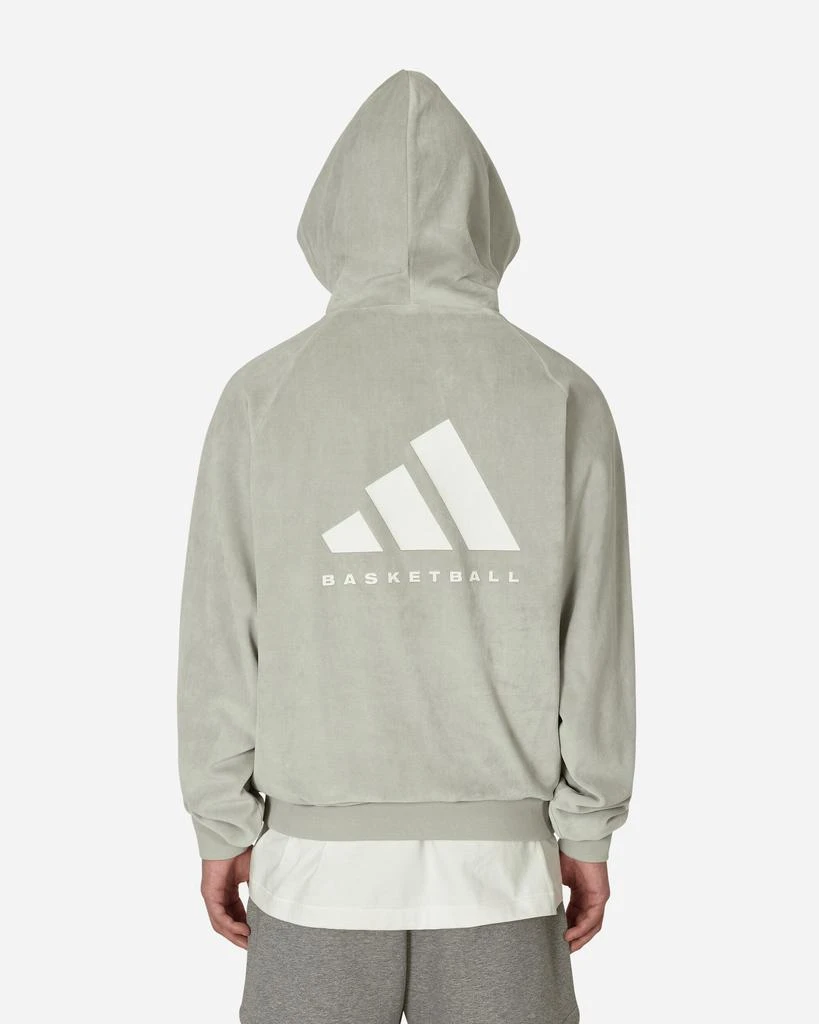 Shop Basketball Velour Hooded Sweatshirt Grey on Sale at
