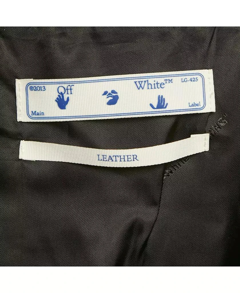 Pre-Owned Off-White Women
s Black Arrow Painted Leather Jacket 6