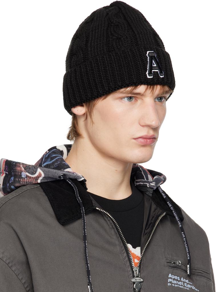 AAPE Black Aape Main Beanie