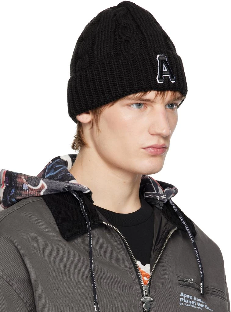 AAPE Black Aape Main Beanie 2