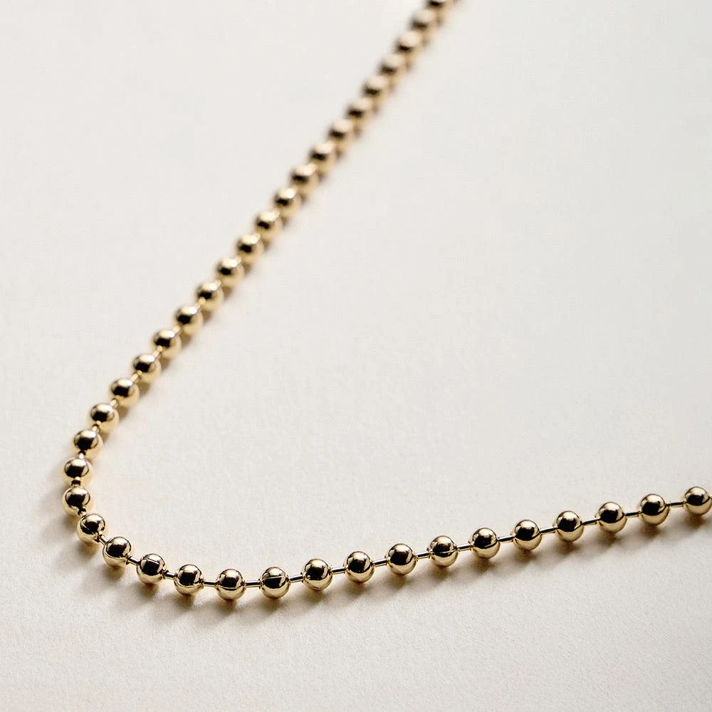 FASHNZFAB 18K Gold Filled Beaded Chain Necklace