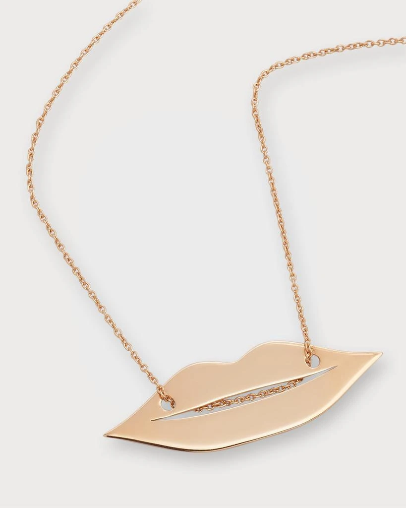 Ginette NY French Kiss Rose Gold Necklace 3